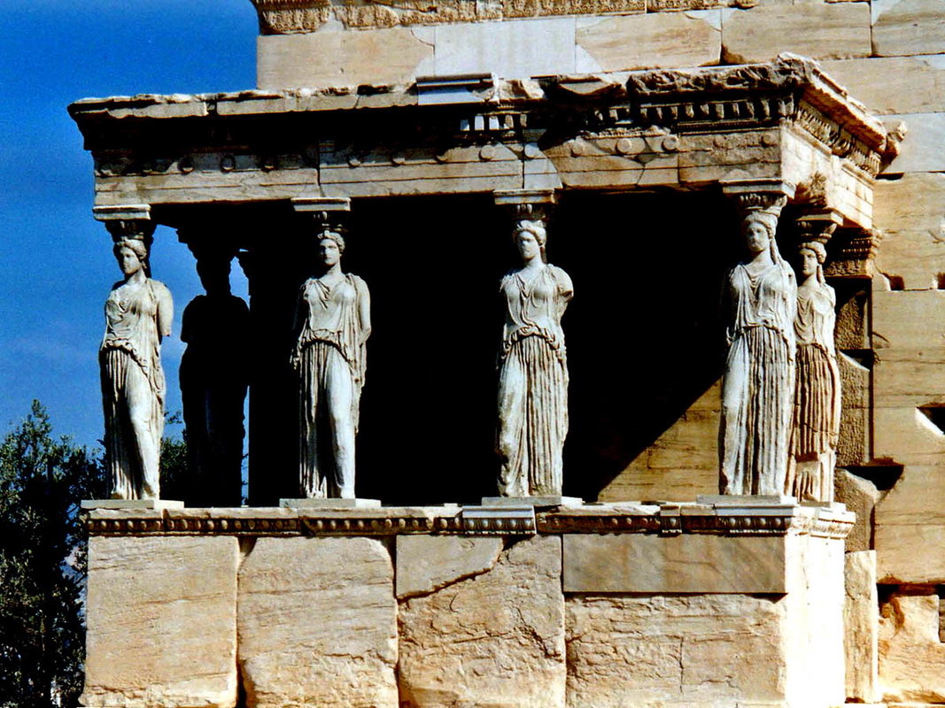 ancient athens caryatids erectheion photograph