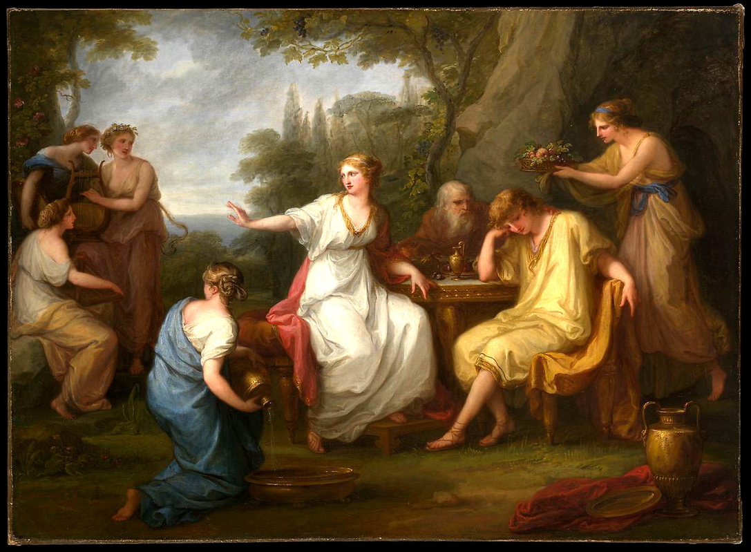 angelica kauffman sorrow telemachus penelope odyssey painting