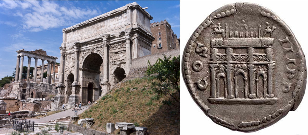 arch septimius severus coin arch