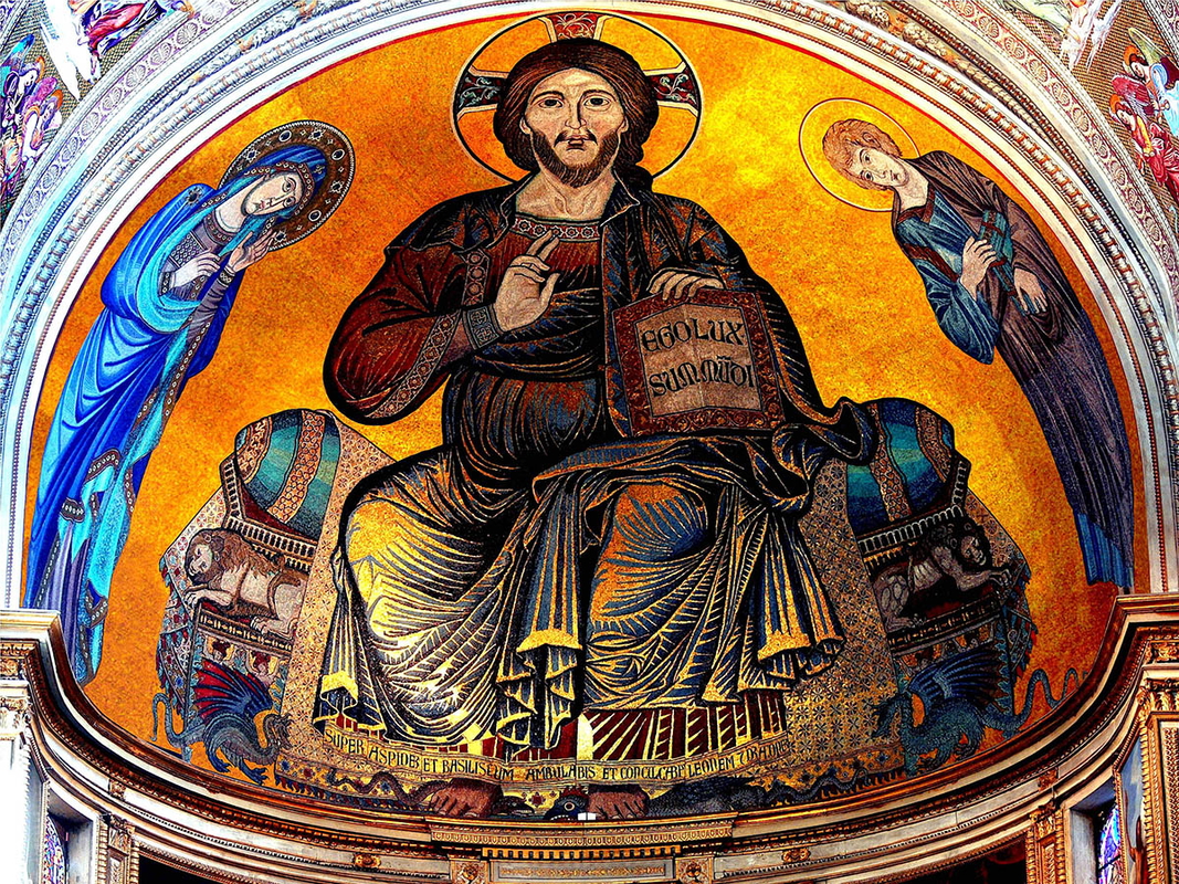 cimabue mosaic pisa christ enthroned
