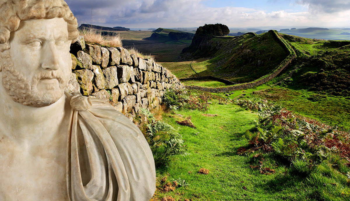 emperor hadrians wall bust