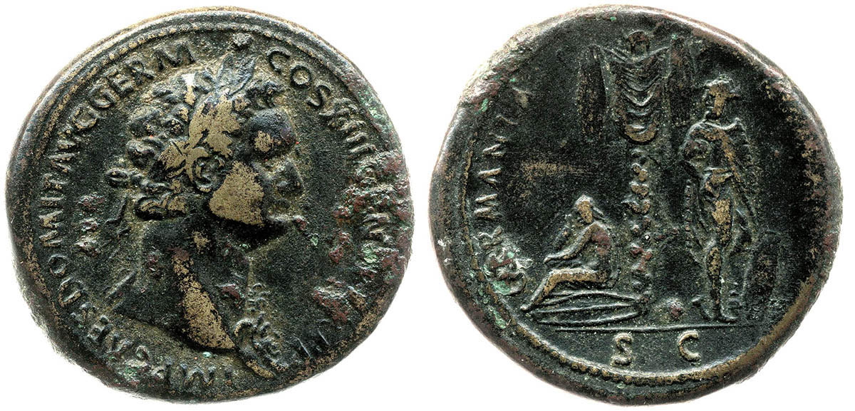 germania conquered roman coin
