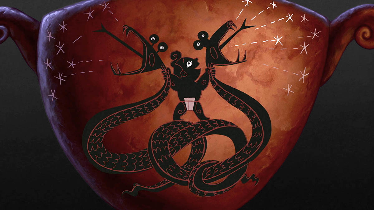 hercules strangling snakes disney screencaps