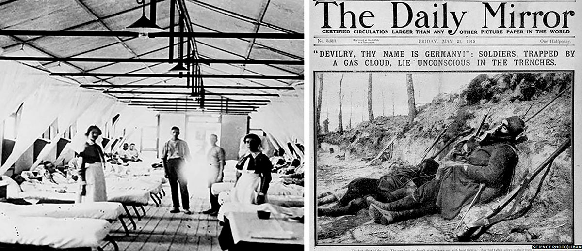 imperial war british base hospital gas attack