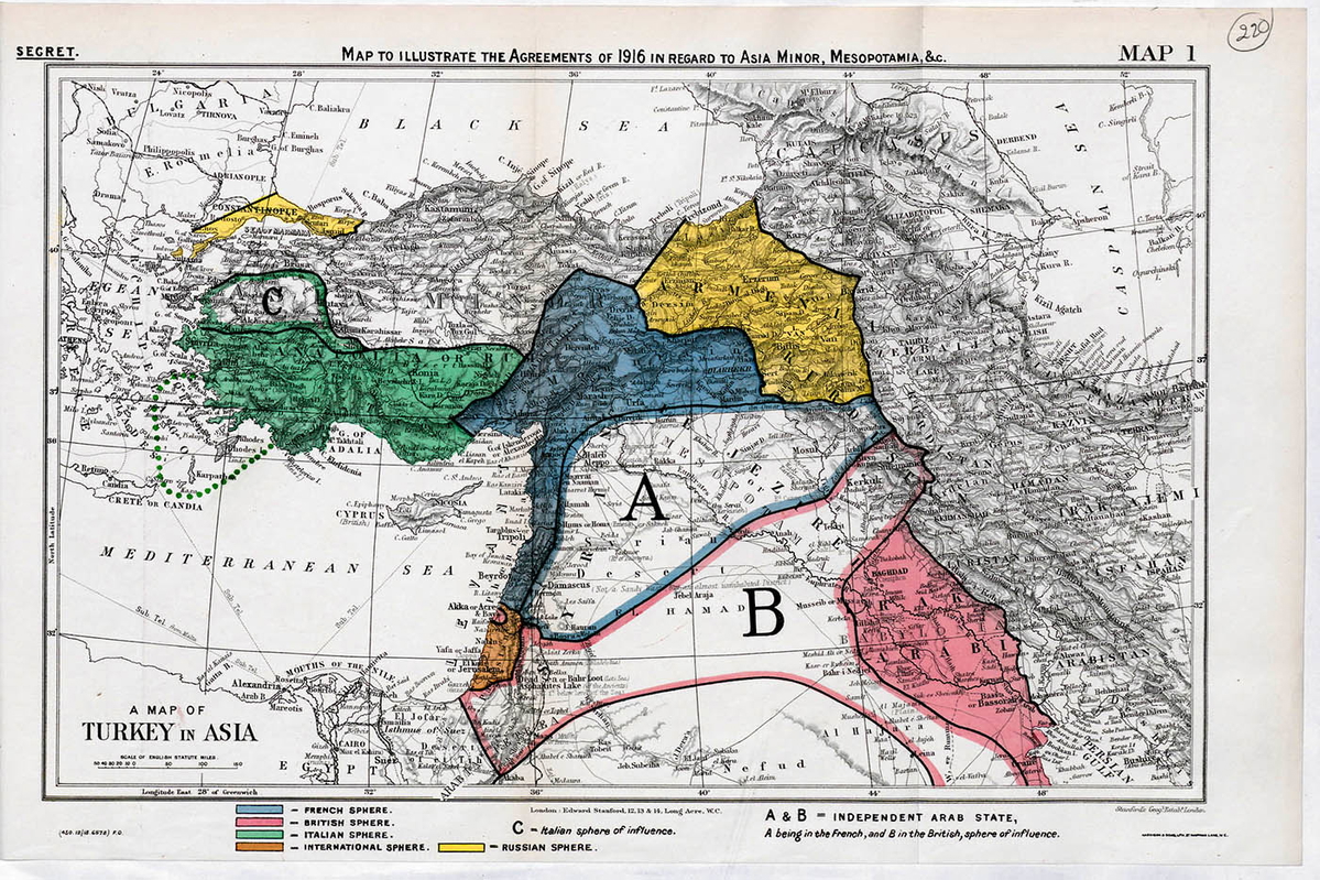 map sykes picot agreement
