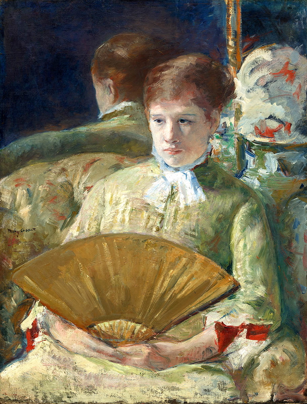 mary cassatt woman fan