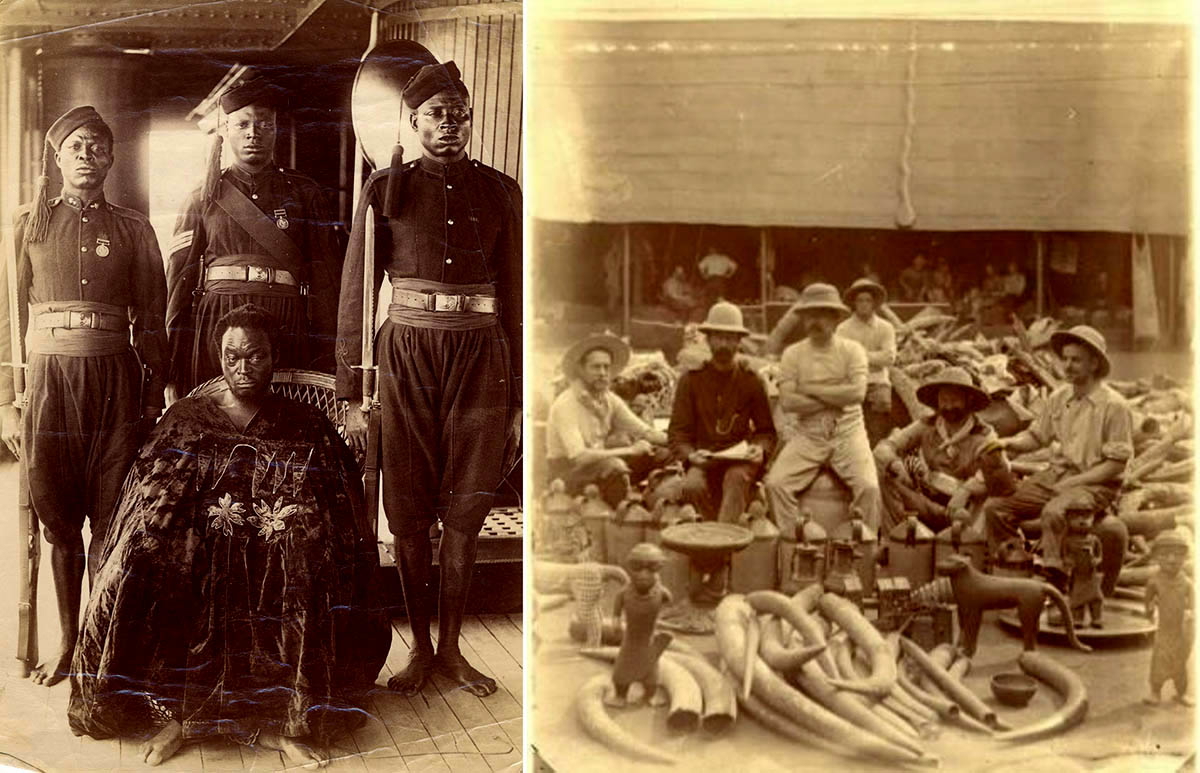 oba ovonramwen calabar photo british soldiers benin compound