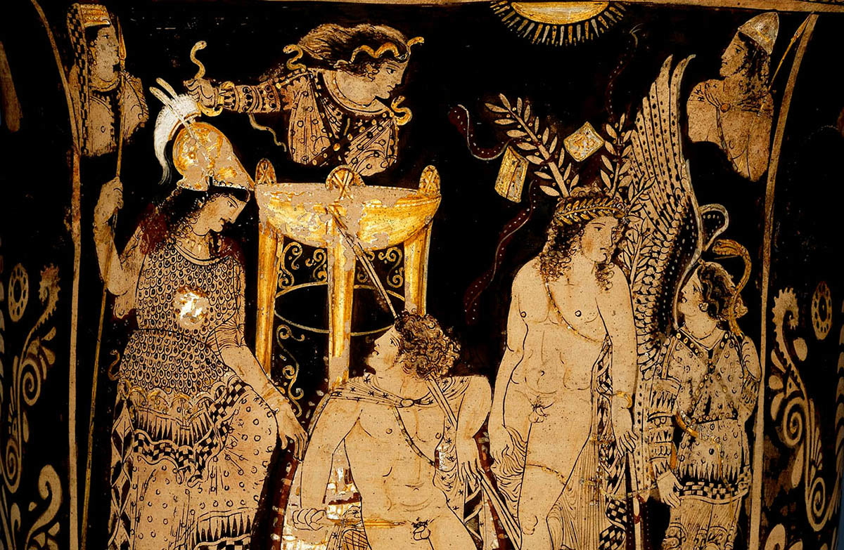 oracle of delphi pythia greek vase painting