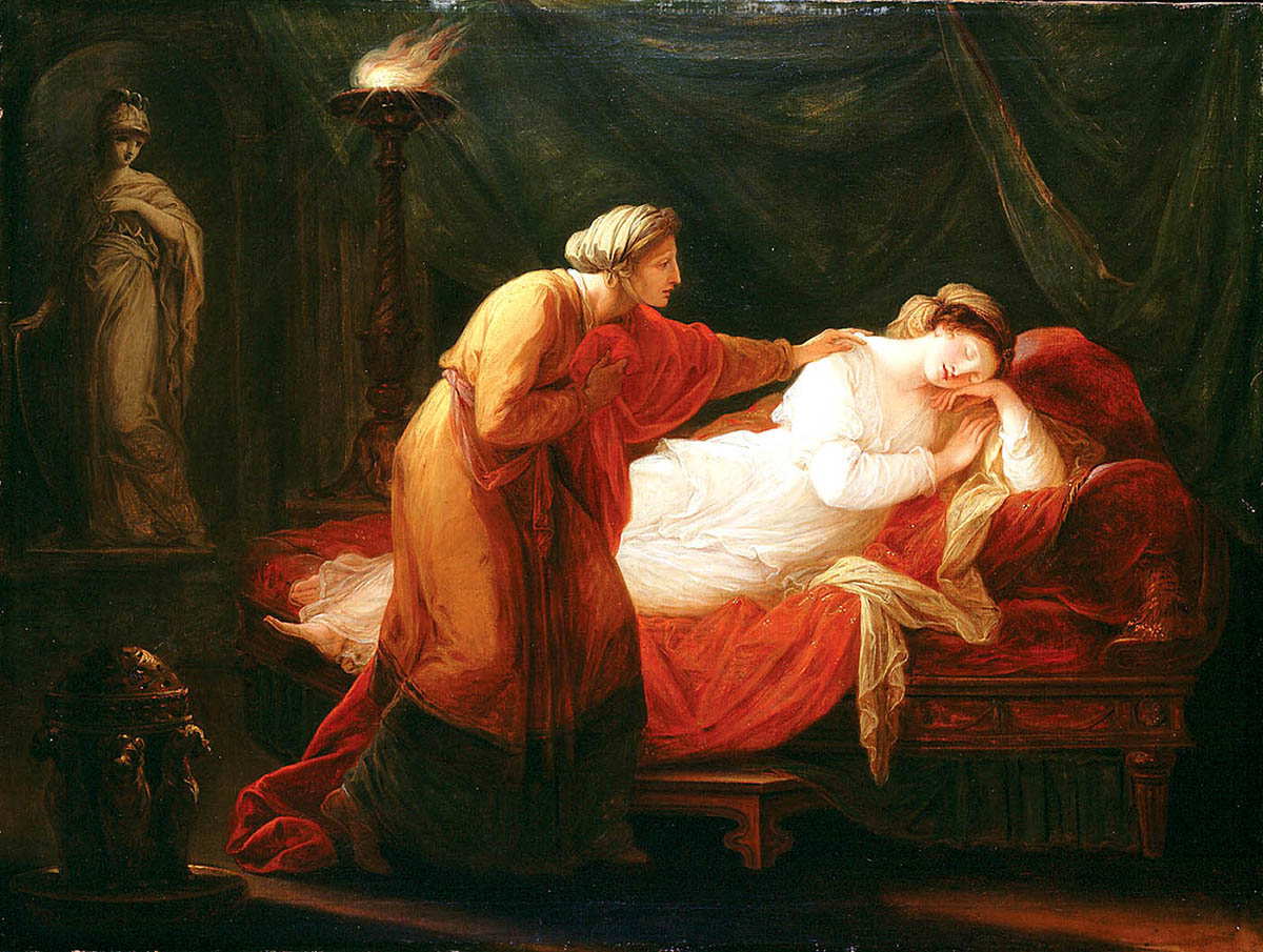 penelope awakened eurycleia angelica kauffman painting