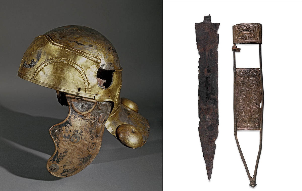 roman helmet fulham sword britain