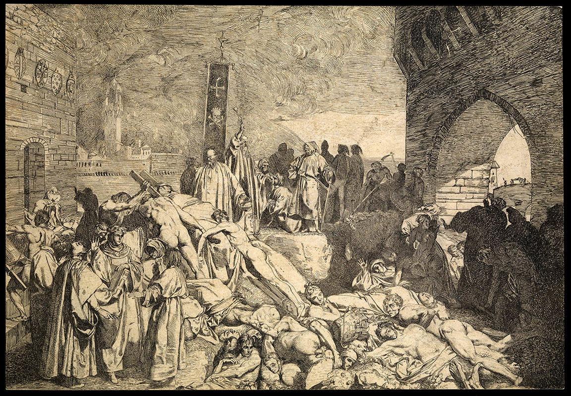 sabatelli decameron plague florence print