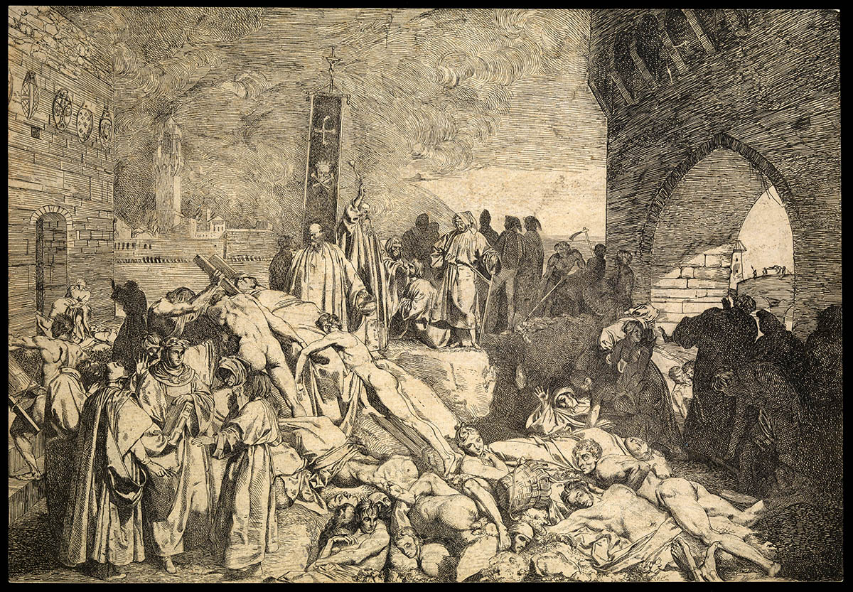 sabatelli decameron plague florence print