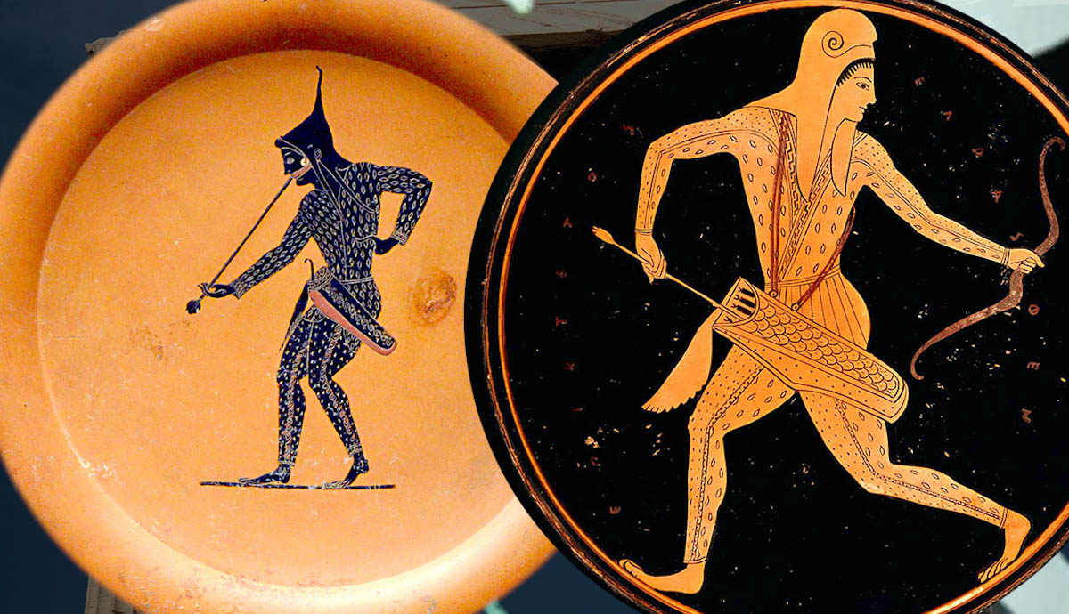 scythian archers gold caryatids erechtheion