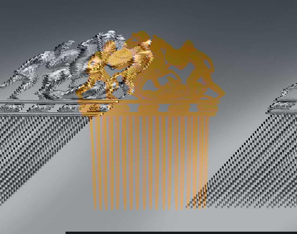 scythian comb battle scene