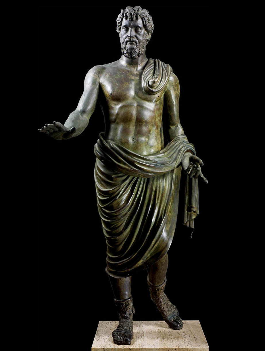 septimius severus roman emperor bronze statue