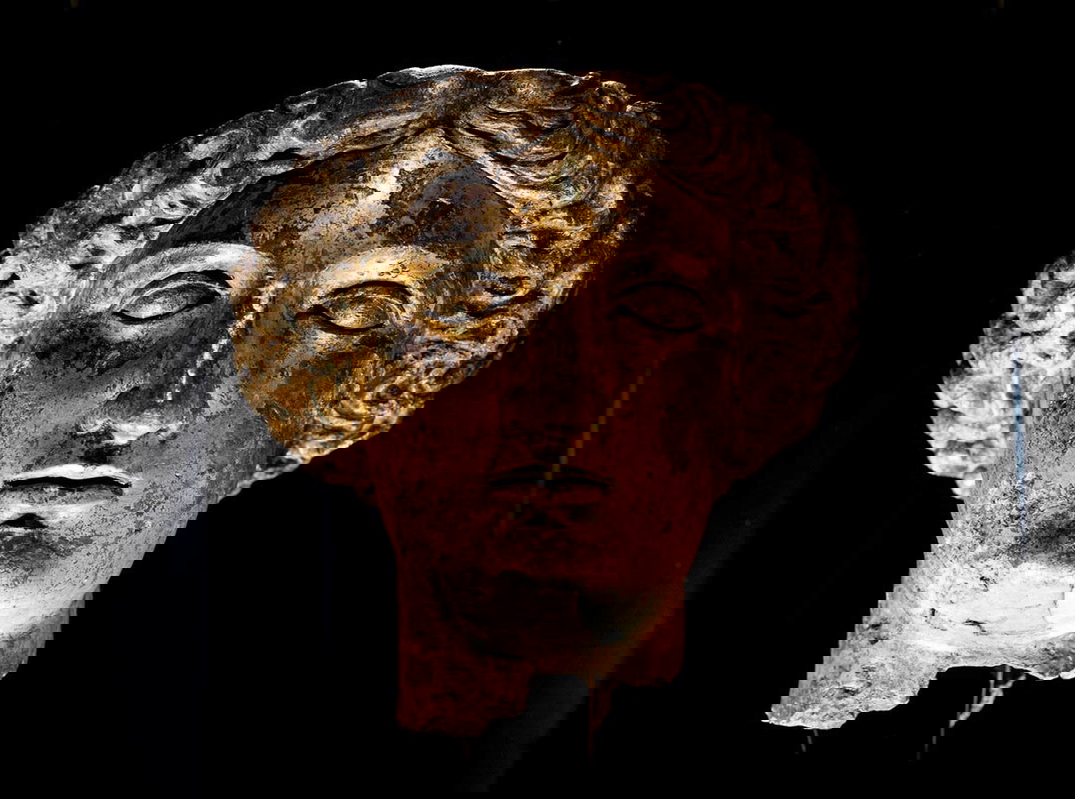 sulis minerva gilt statue head