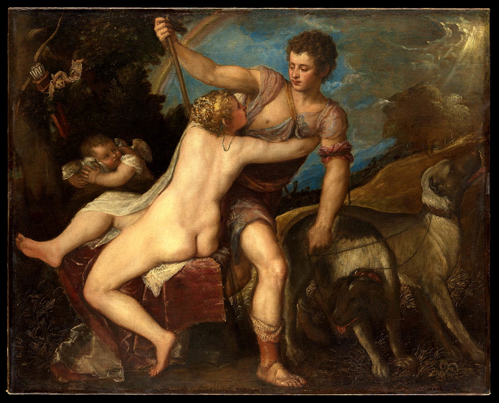titian venus and adonis renaissance painting