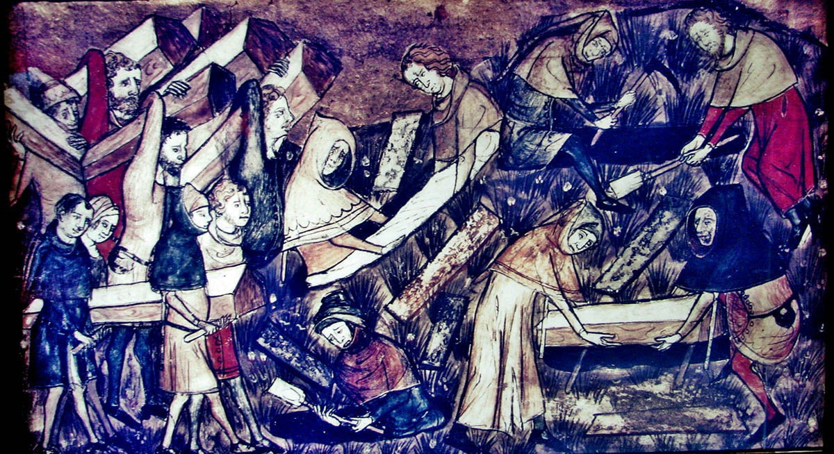 tournai citizens burying the dead illustrationjpeg