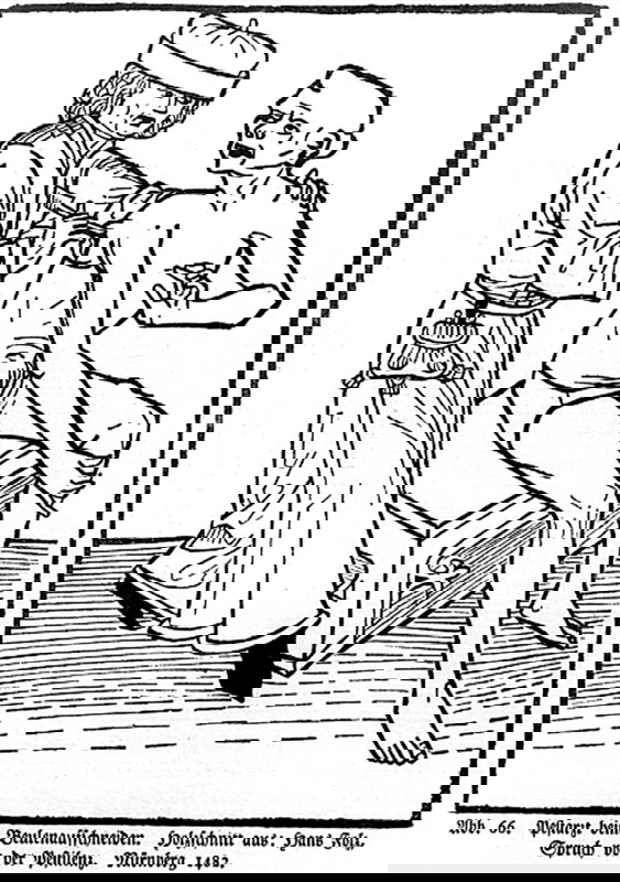 treating the black death woodblock
