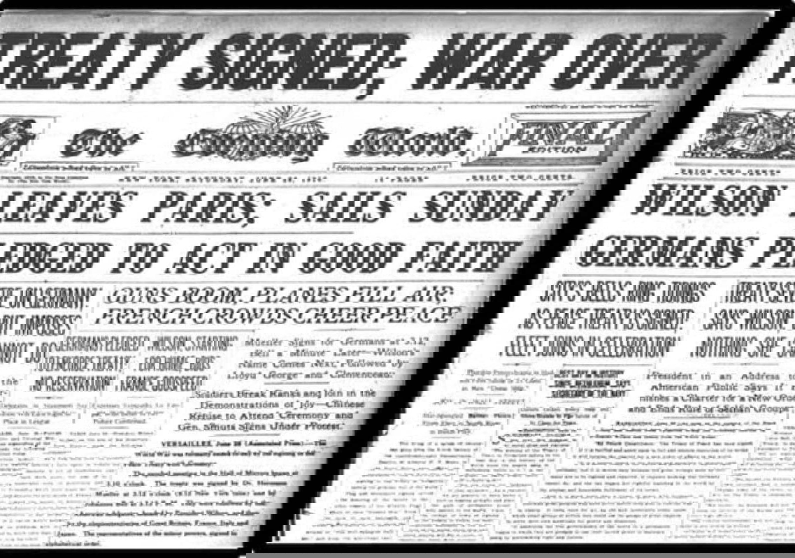 treaty of versailles 1919