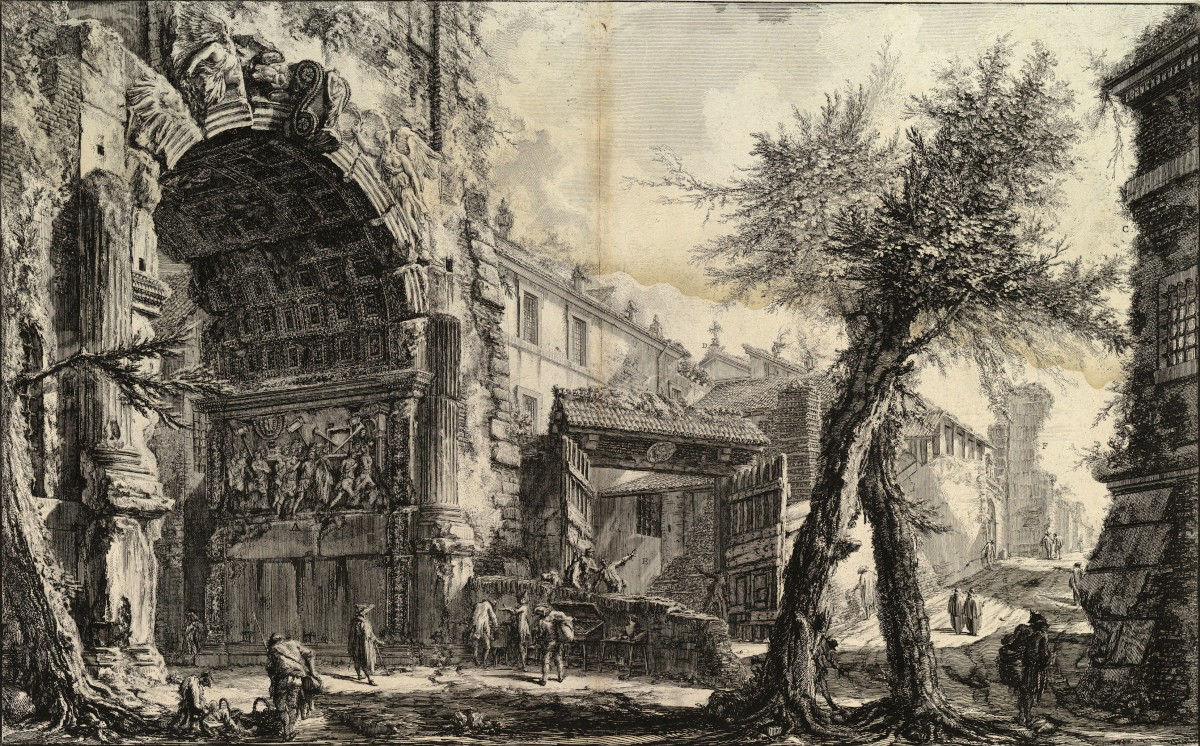 veduta arch titus piranesi metmuseum