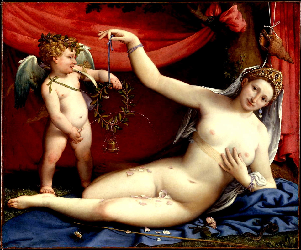 venus cupid lorenzo lotto renaissance met museum