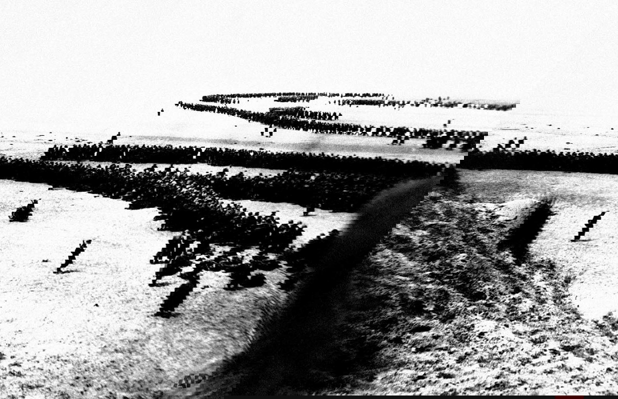 world war ii british soldiers column dunkirk extraction