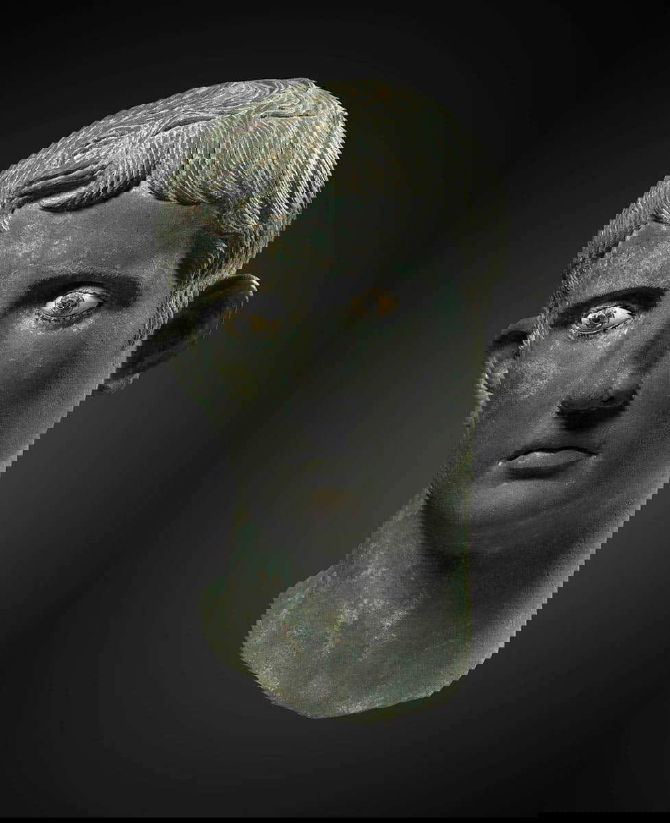 Young Octavian bronze head