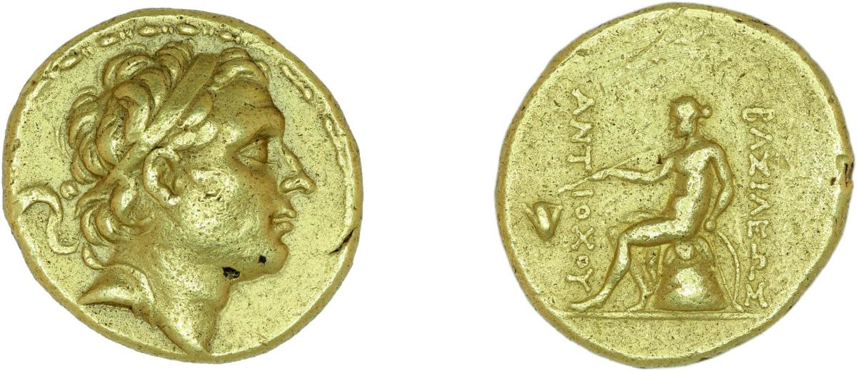 antiochus iii great gold coin