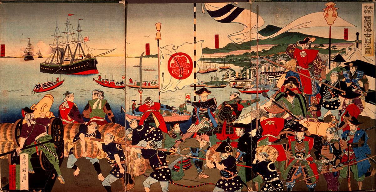 arrival american ships feudal retainers toshu shogetsu