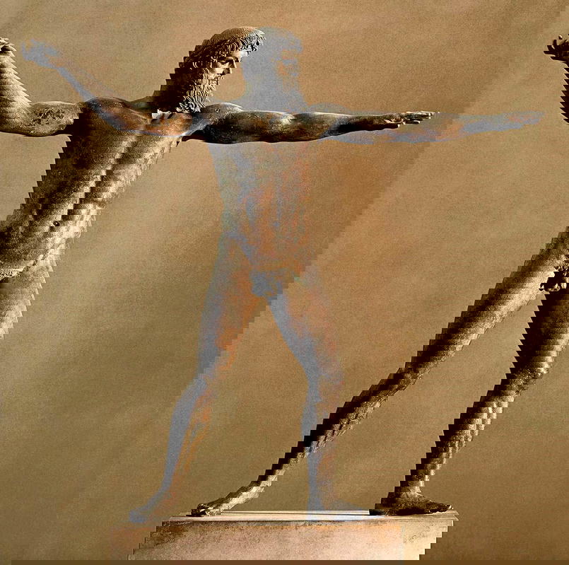 artemision bronze statue god zeus