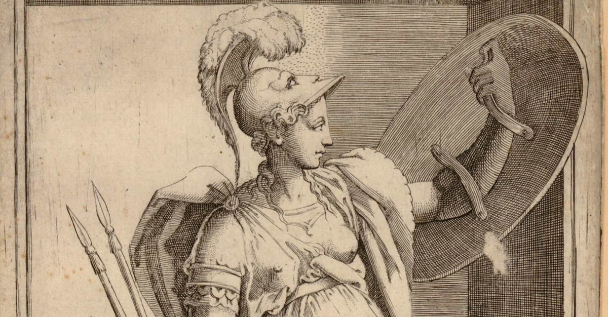 athena detail shield spear british museum engraving