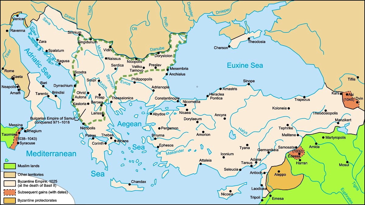 basil ii empire map
