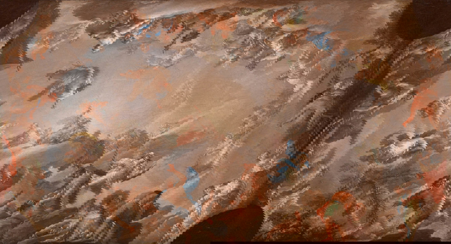bayeu olympus the battle of the giants painting