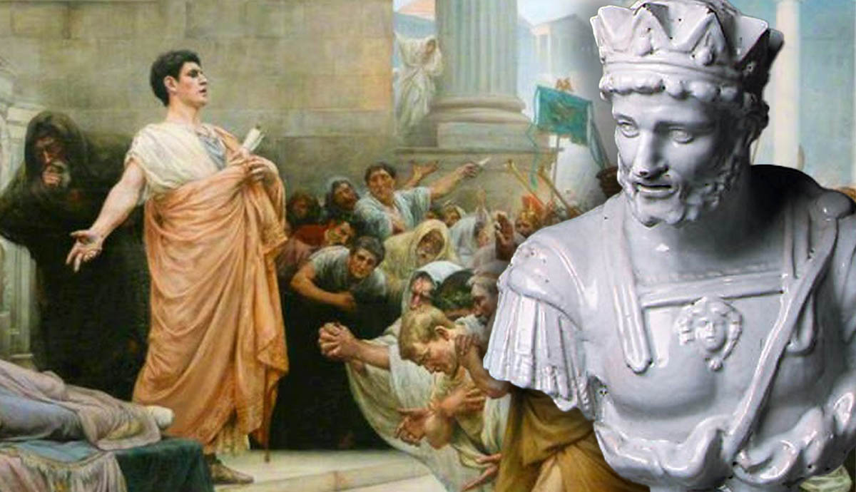 bust of mark antony funeral oration