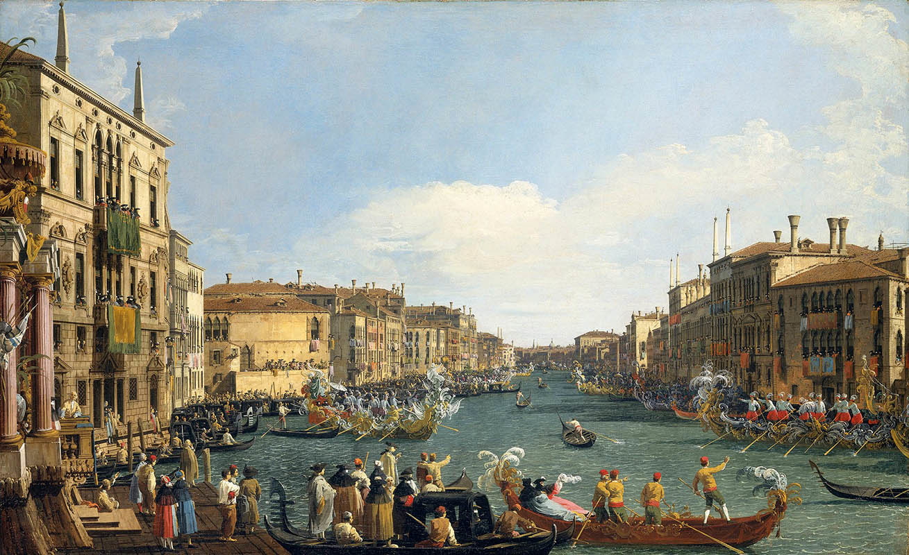 canaletto regatta on the grand canal