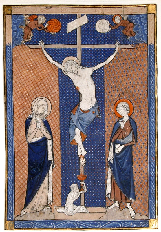 crucifixion medieval manuscript moon in art
