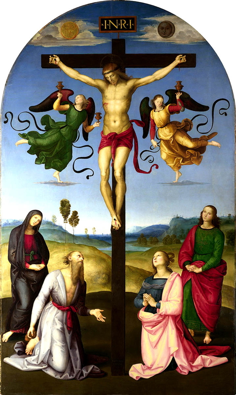 crucifixion raphael moon in art
