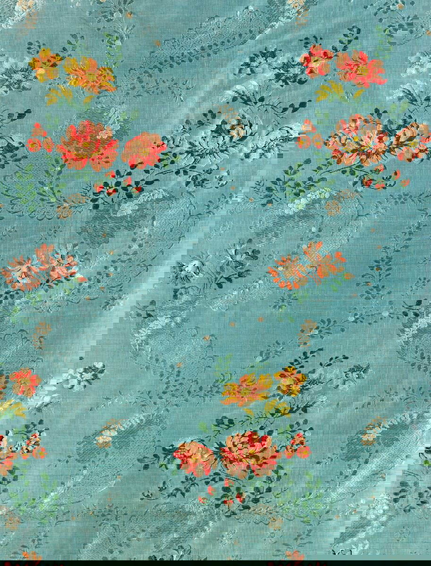detail robe francais 1760 marie antoinette