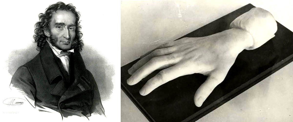 franz liszt hand dit laine portrait of paganinι