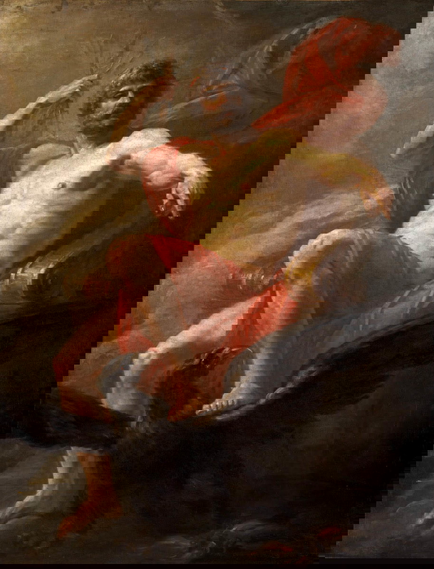 fuger jupiter enthroned zeus painting