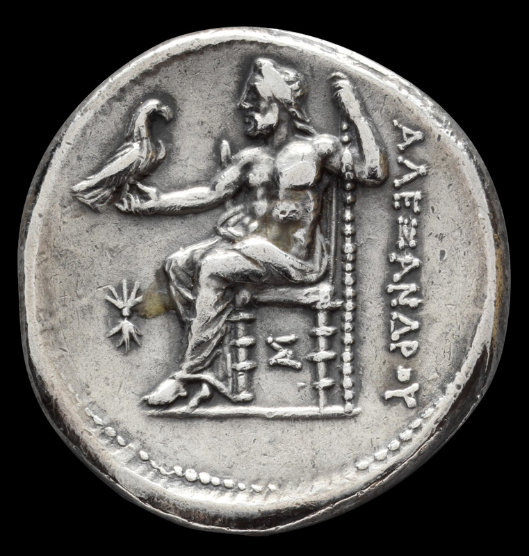 god zeus symbols alexander great coin