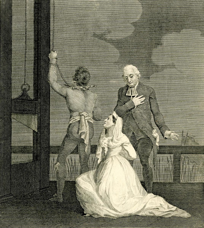 illustration marie antoinette death guillotine