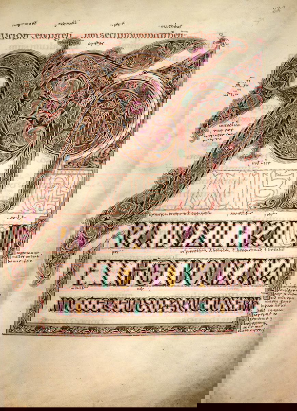 lindisfarne gospels illustrated text
