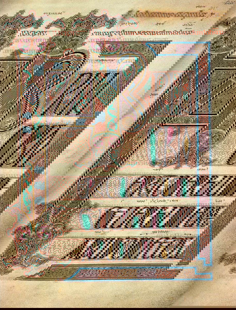 lindisfarne gospels interlacing