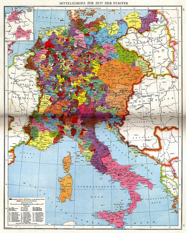 map holy roman empire hohenstauffen