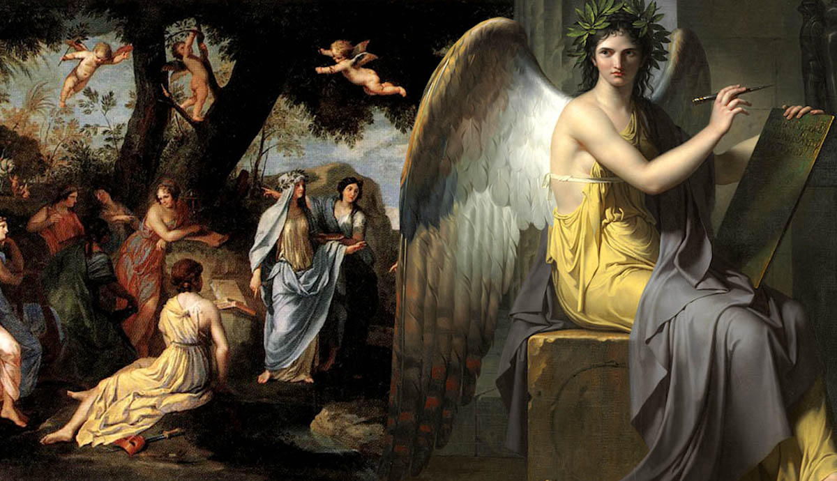 meynier clio stella minerva the muses painting