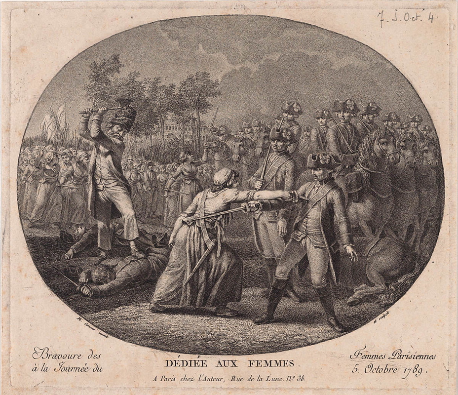 print bravery parisian women marie antoinette