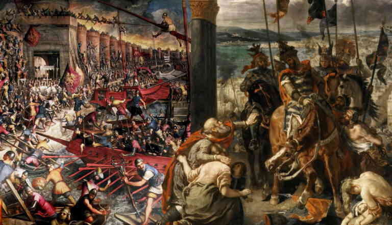 sack of Constantinople crusader ships