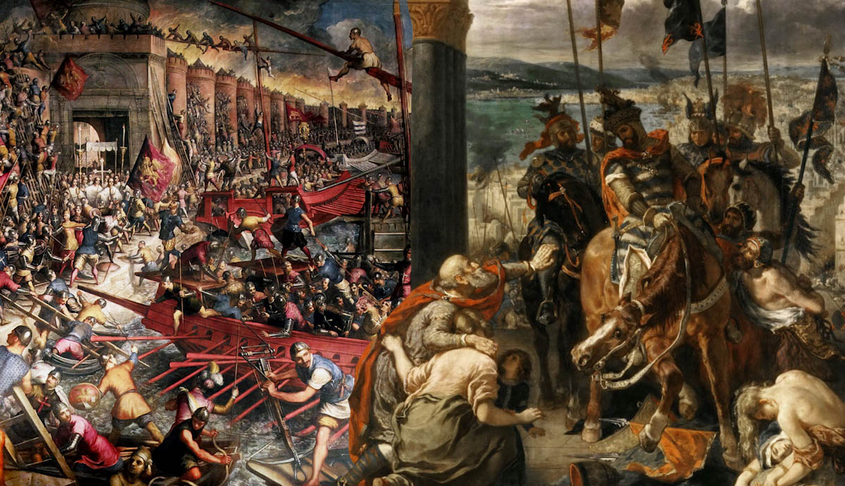 sack of Constantinople crusader ships